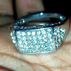 Modern Men's 925 Blinged Out Ring Sz 11